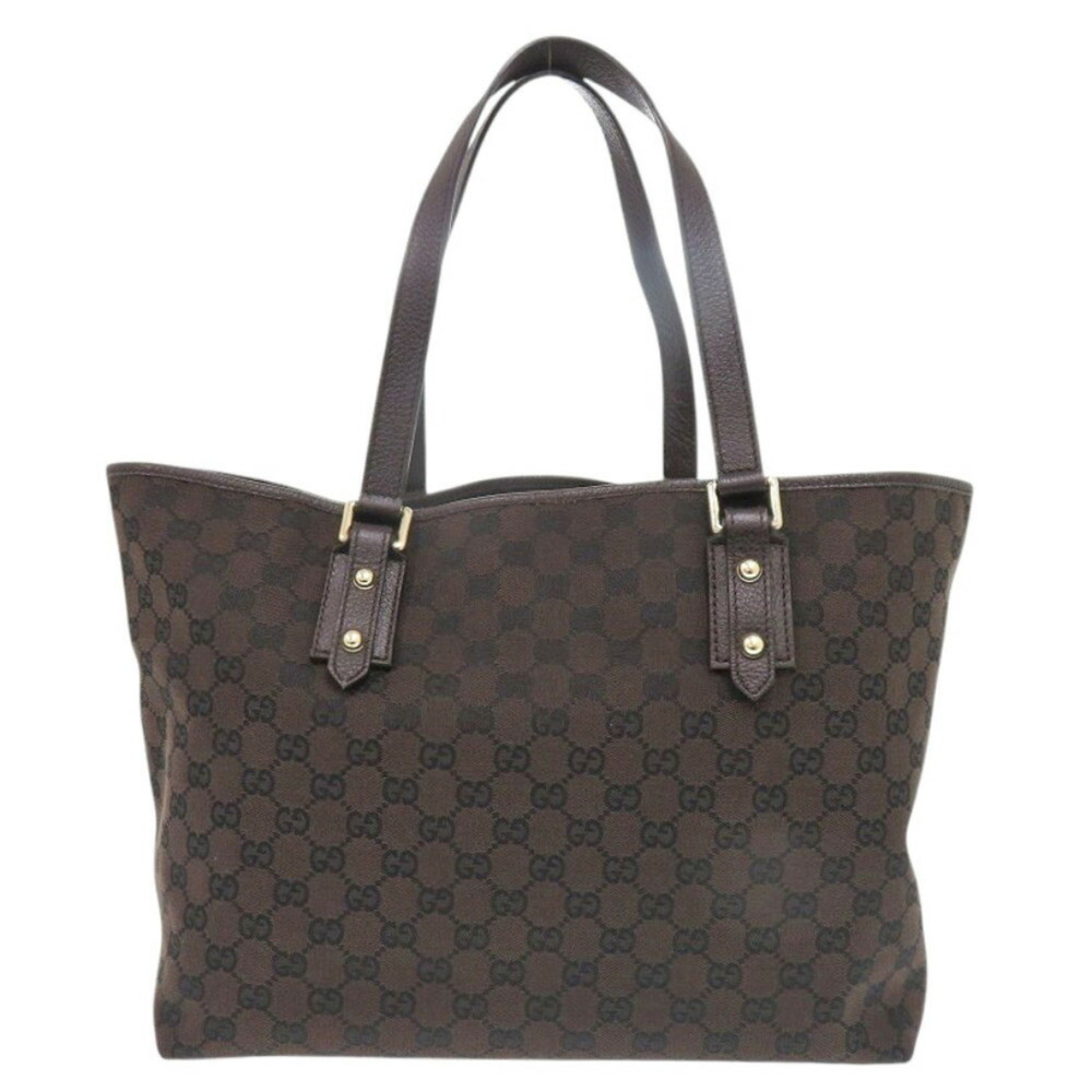 GUCCI Authentic Brown Canvas Tote Bag - Picture 3 of 9